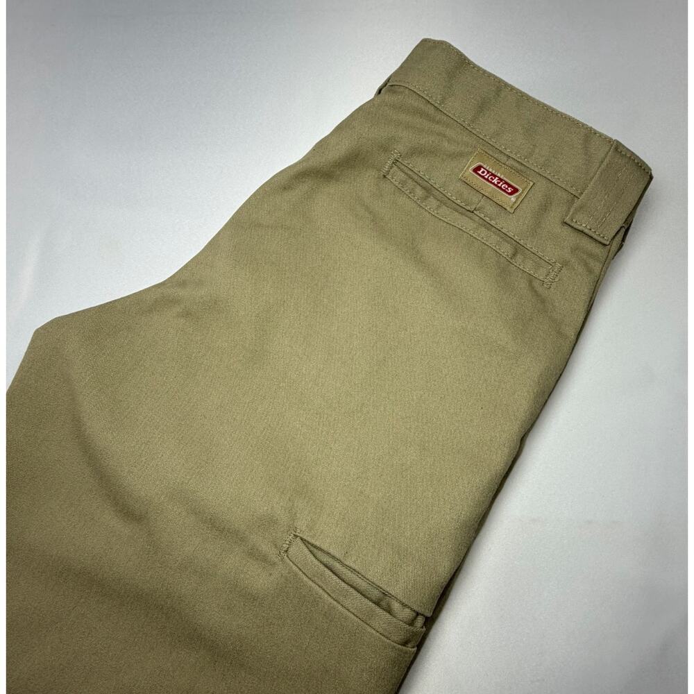 Dickies‎ Loose Fit Double Knee Work Pants Khaki Non Stretch Twill Classic - 27W